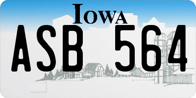 IA license plate ASB564