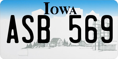 IA license plate ASB569