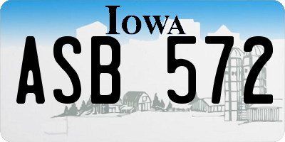 IA license plate ASB572