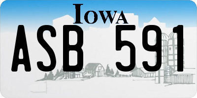 IA license plate ASB591