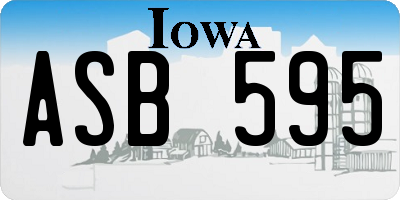 IA license plate ASB595