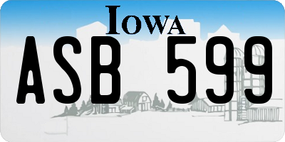 IA license plate ASB599