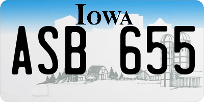 IA license plate ASB655