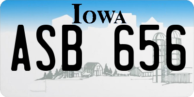 IA license plate ASB656