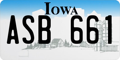 IA license plate ASB661