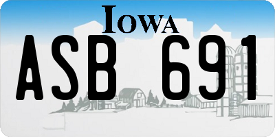 IA license plate ASB691