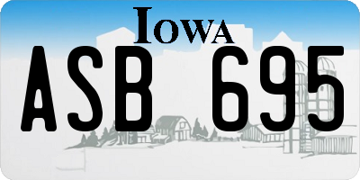 IA license plate ASB695