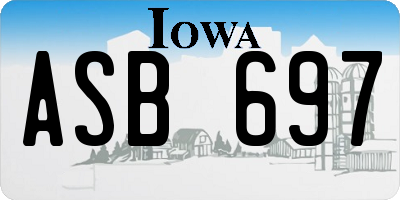 IA license plate ASB697