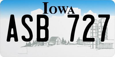IA license plate ASB727
