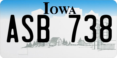 IA license plate ASB738