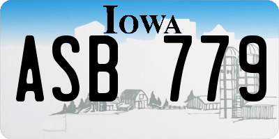 IA license plate ASB779