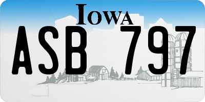 IA license plate ASB797