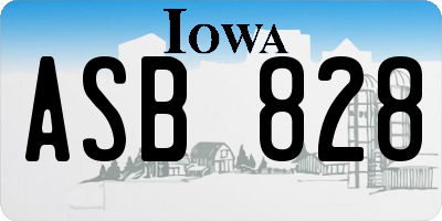 IA license plate ASB828