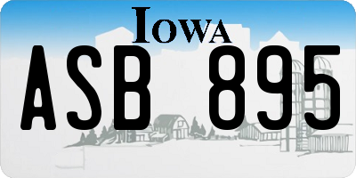 IA license plate ASB895