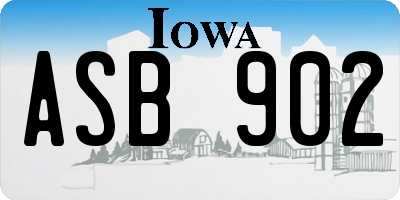 IA license plate ASB902