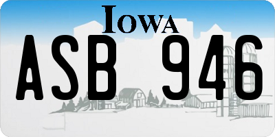IA license plate ASB946
