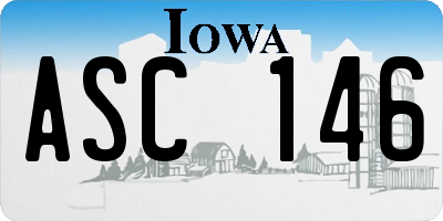 IA license plate ASC146