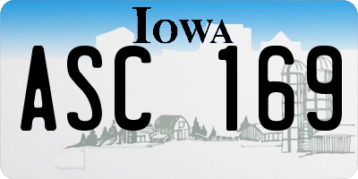 IA license plate ASC169