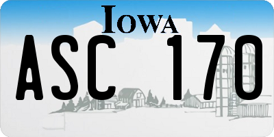 IA license plate ASC170