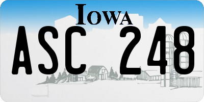 IA license plate ASC248