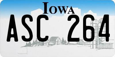 IA license plate ASC264