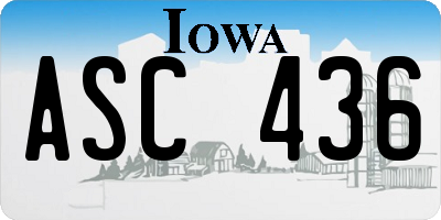 IA license plate ASC436