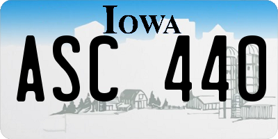 IA license plate ASC440