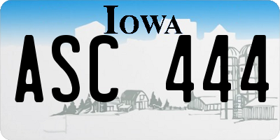 IA license plate ASC444