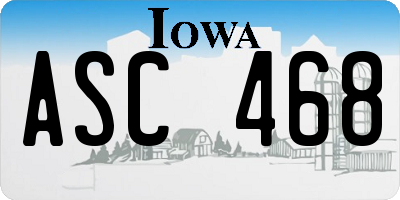 IA license plate ASC468