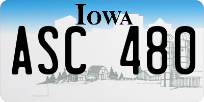 IA license plate ASC480