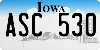 IA license plate ASC530