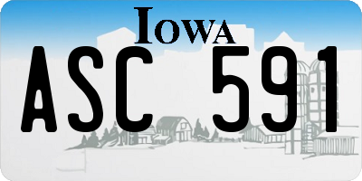 IA license plate ASC591