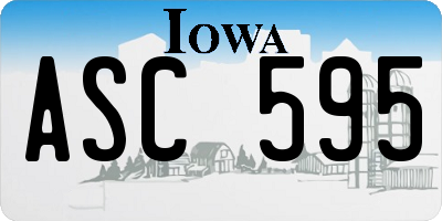 IA license plate ASC595