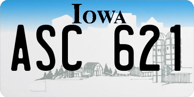 IA license plate ASC621