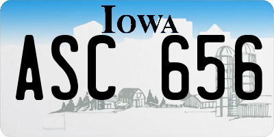 IA license plate ASC656