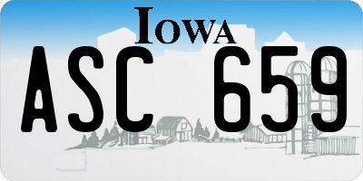 IA license plate ASC659