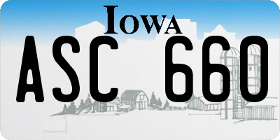 IA license plate ASC660