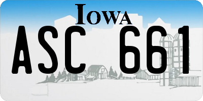 IA license plate ASC661