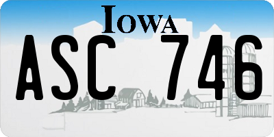 IA license plate ASC746