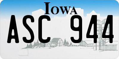 IA license plate ASC944