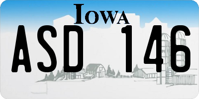 IA license plate ASD146