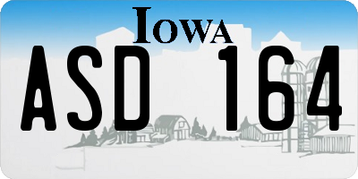 IA license plate ASD164