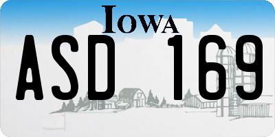IA license plate ASD169