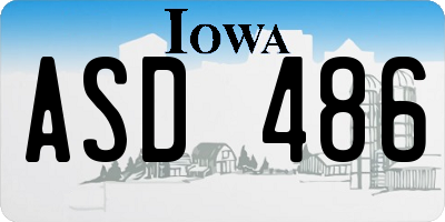 IA license plate ASD486