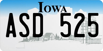IA license plate ASD525
