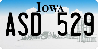 IA license plate ASD529
