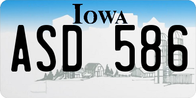 IA license plate ASD586