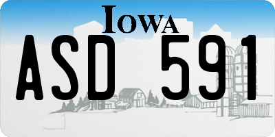 IA license plate ASD591