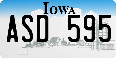 IA license plate ASD595
