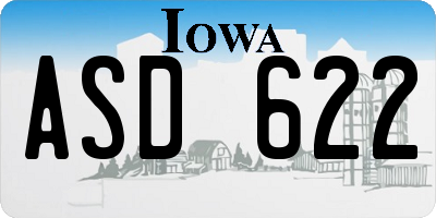 IA license plate ASD622